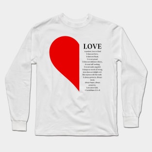 Heart and Bible Verse Long Sleeve T-Shirt